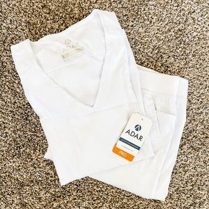 NWT Women’s Scrubs - White ADAR PRO - Size XL
